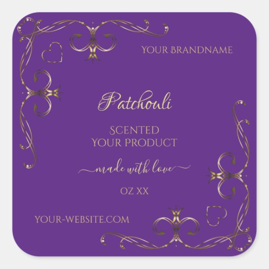 Royal Paars Product Labels Hoekgrenzen (Voorkant)