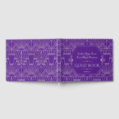 Royal Paars Silver Great Gatsby Wedding Gastenboek (Volledig)