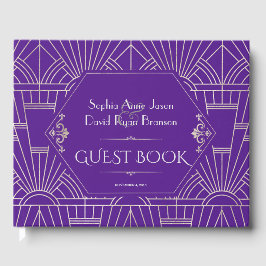 Royal Paars Silver Great Gatsby Wedding Gastenboek