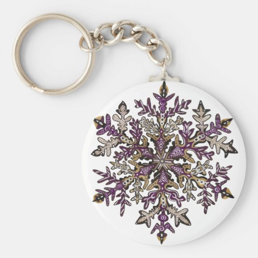 Royal Paars Snow | Sleutelhanger (Voorkant)