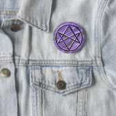 Royal Paars Unicursal Ronde Button 5,7 Cm (In situ)