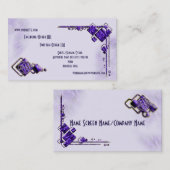 Royal Paars Unicursal Visitekaartje (Voorkant / Achterkant)