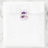 Royal Paars Violet Gold Botanical Hartelijk dank Ronde Sticker (Tas)