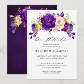 Royal Paars Violet Gold Botanical We doen het nog Kaart (Voorkant / Achterkant)