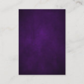 Royal Paars Violet Gold Floral Botanical Wedding Informatiekaartje (Achterkant)