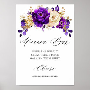 Royal Paars Violet Gold Vrijgezellenfeest Mimosa B Poster