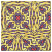Royal Paars Yellow Kaleidoscope Stof (Swatch)