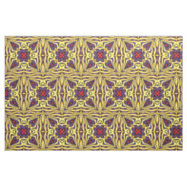 Royal Paars Yellow Kaleidoscope Stof
