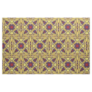 Royal Paars Yellow  Kaleidoscope Stof
