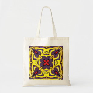 Royal Paars Yellow Kaleidoscope Tote Bag