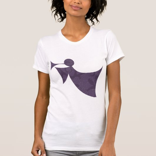 Royal Paarse Angel - Women's Short Slapt T-shirt (Voorkant)