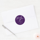 Royal Paarse avond bruiloft gepersonaliseerd Ronde Sticker (Envelop)