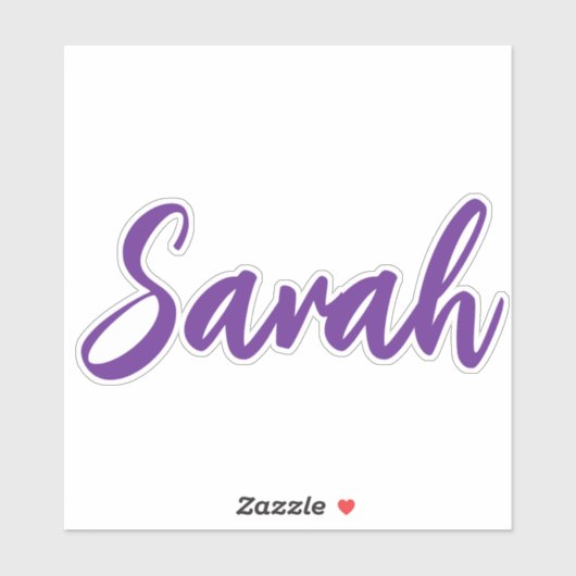 Royal Paarse Bold gepersonaliseerd Sticker (Vel)