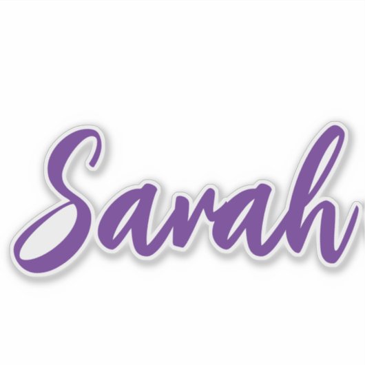 Royal Paarse Bold gepersonaliseerd Sticker (Voorkant)