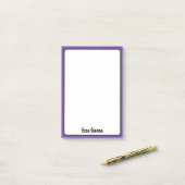 Royal Paarse Border Minimalistische Professionele Post-it® Notes (Op bureau)