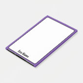 Royal Paarse Border Minimalistische Professionele Post-it® Notes (Schuin)