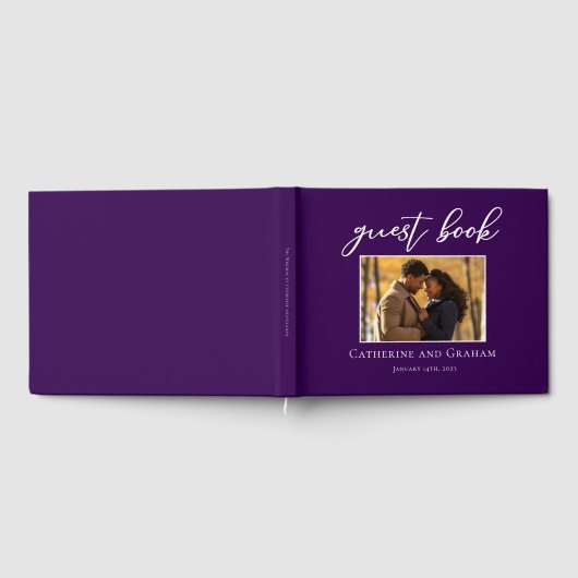 Royal Paarse bruiloft paar foto Gastenboek (Volledig)