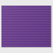 Royal Paarse  Classic Elegant Stripes Cadeaupapier (Vlak)