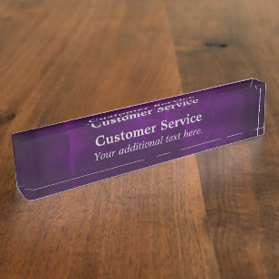Royal Paarse Customer Service Naambordje