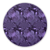 Royal Paarse Elegant Liquid Sparkle Keramische Knop (Voorkant)