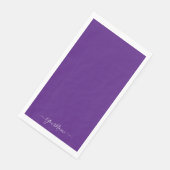 Royal paarse - elegant script servet (Hoek)