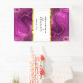 Royal Paarse en gouden Agaat met Faux Gold Foil Spandoek (Insitu)