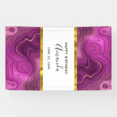 Royal Paarse en gouden Agaat met Faux Gold Foil Spandoek (Horizontaal)