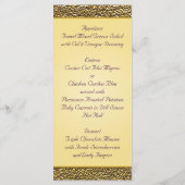 Royal Paarse en Gouden Bloemen Menu Kaart (Achterkant)