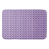 Royal Paarse en wit Moderne bubble Waves Badmat (Voorkant)