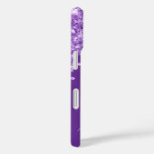 Royal Paarse Glitter Drips Glam Signature Case-Mate iPhone Case (Achterkant / Rechts)