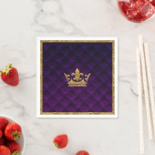 Royal Paarse & Gold Crown Elegant Royal Storybook Servet (Insitu)