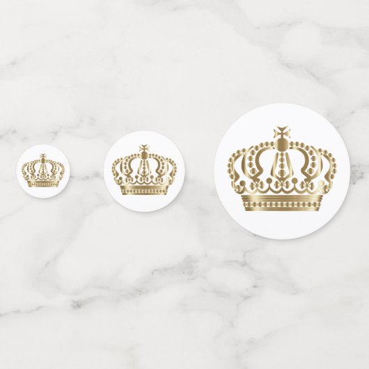 Royal Paarse gouden kroon Confetti (Achterkanten)