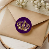 Royal Paarse gouden kroonenvelop zegel