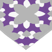 Royal Paarse grijs wit verbonden cirkels patroon Korte Tafelloper (Hoek)