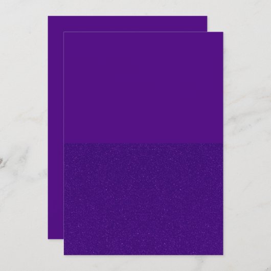 Royal Paarse Half-Glitter Flat Save the Date Kaart (Voorkant / Achterkant)