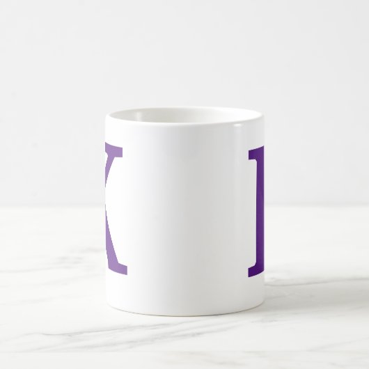 Royal paarse Initiaal letter/monogram Koffie Mok (Center)