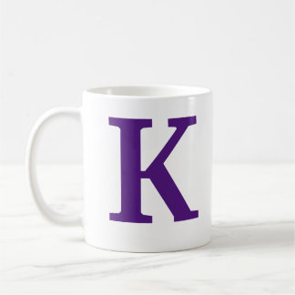 Royal paarse Initiaal letter/monogram Koffie Mok