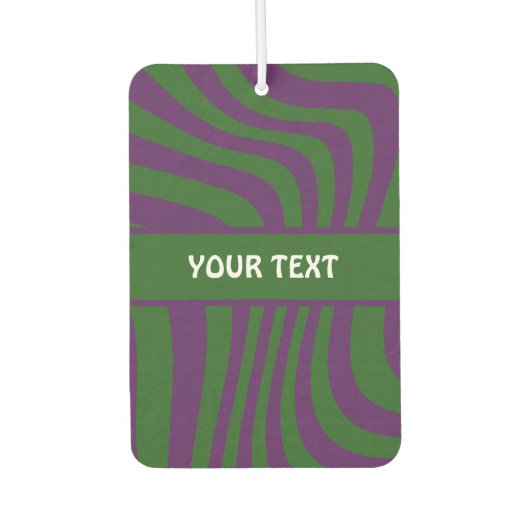 Royal Paarse kleur met aangepaste tekst Luchtverfrisser (Voorkant)