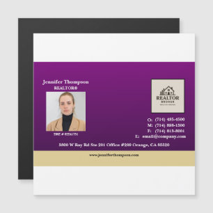 Royal Paarse met gouden accentmagneet