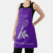 Royal Paarse met zachte zilveren whisky en kruid Schort (Insitu)