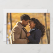 Royal Paarse Paar Foto Avond Save The Date (Achterkant)