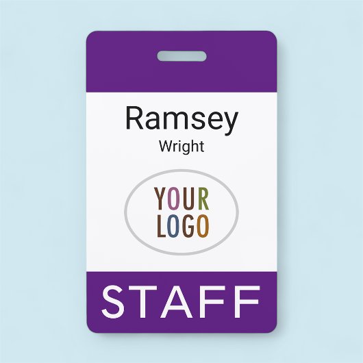 Royal Paarse Personeel ID Naam Badge Clip Reel Lan