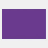 Royal Paarse Polka Dot Breed Gestreept en Solid Inpakpapier Vel (Voorkant 3)