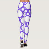 Royal Paarse Polka Dot Leggings (Achterkant)