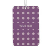 Royal Paarse Polka Dots - Aangepaste tekst Luchtverfrisser (Achterkant)