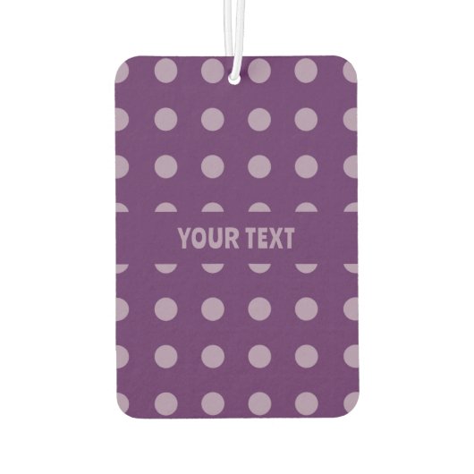 Royal Paarse Polka Dots - Aangepaste tekst Luchtverfrisser (Achterkant)