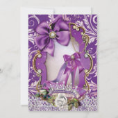 Royal Paarse Princess Sweet 16 Kaart (Achterkant)