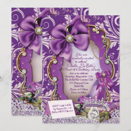 Royal Paarse Princess Sweet 16 Kaart