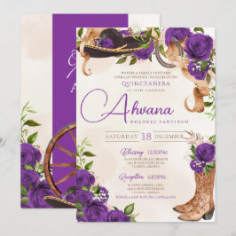 Royal Paarse Quinceanera Violet Charra Western Kaart