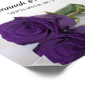 Royal Paarse Roos Liefde is Sweet Wedding Treat Poster (Hoek)